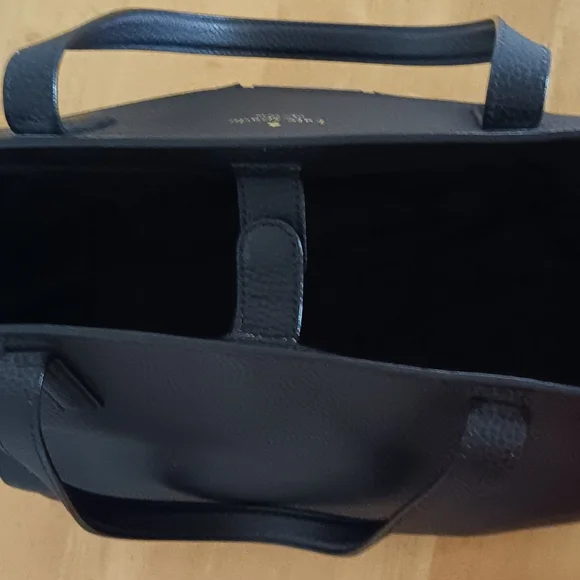 Kate Spade ♠️ Big Bow Black Leather Satchel NWOT - Picture 3 of 9